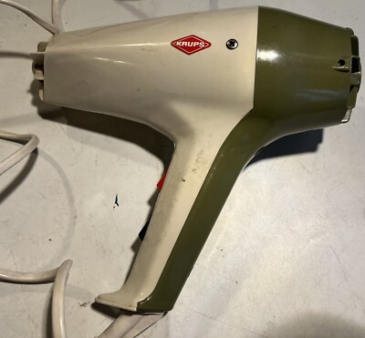 1960er Fön Krups Handfön/Reisefön 400W Kult Grau-weiß Germany