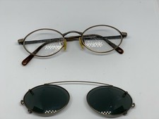 Antique copper Eyeglasses w clip on sun lenses CARTWHEEL 44 120 44-18 KIDSTUFF