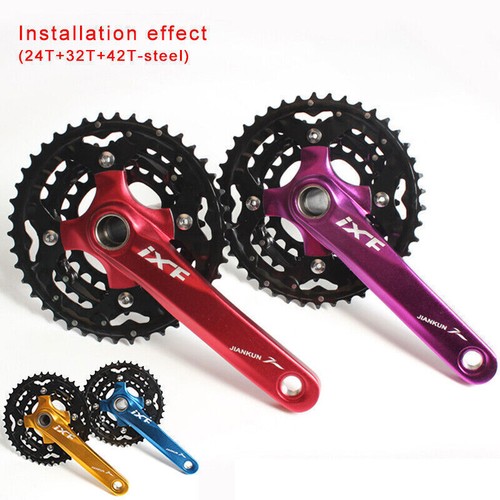 Cycling Triple Chainring 22 24 32 42 44t MTB Round Double Chainwheel Fit Shimano - Picture 12 of 14