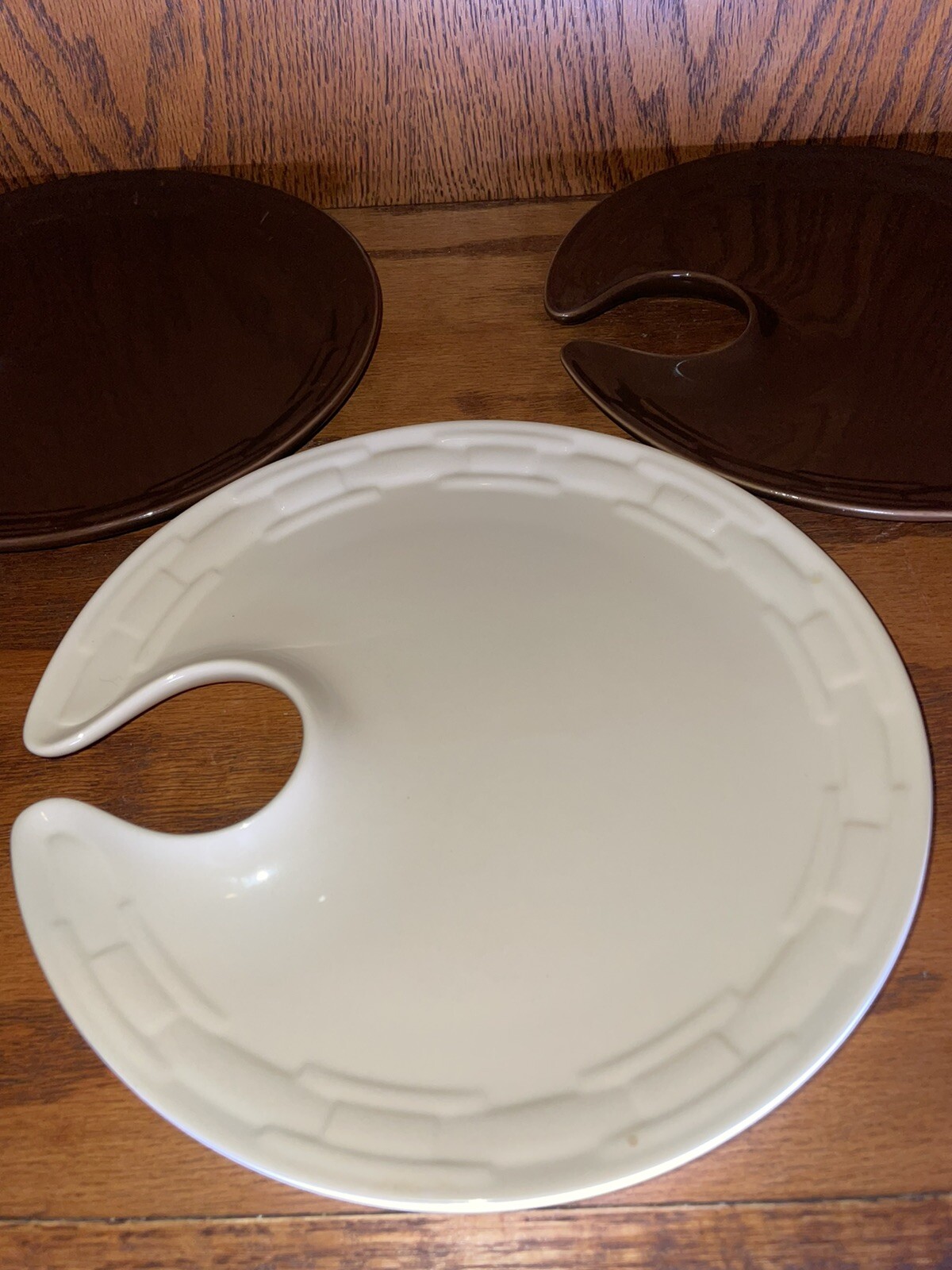 Longaberger Plates Woven Traditions Heritage Wine And Cheese Set Of 4