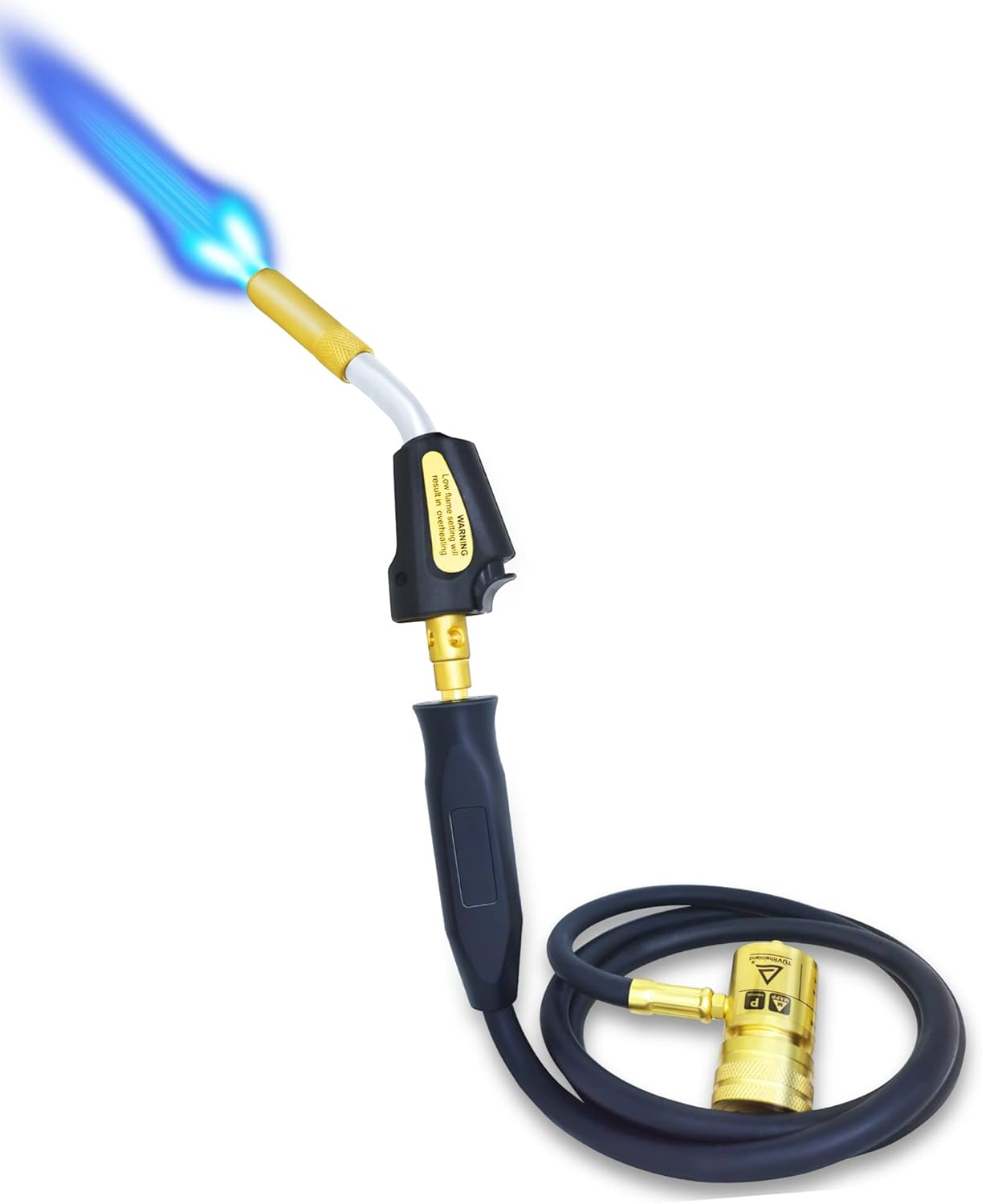 Propane Torch Head with 4.7Ft Hose, MAP Mapp Gas Torch Kit Turbo Torch Self Igni