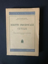 Salvatore Satta DIRITTO PROCESSUALE CIVILE IV ediz aggiornata CEDAM 1954 N° 2380