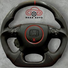 Honda Civic 1999-2007 Complete Steering Wheel With Carbon Fiber.