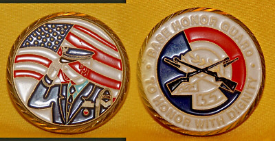 USAF BASE HONOR GUARD ''To Honor With Dignity'' challenge coin $!$ PRICE REDUCED!!