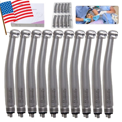 ASKEADNT 10 PCS Dental High Speed Handpiece Push Button Turbine 4 Hole NSK Pana Max Style