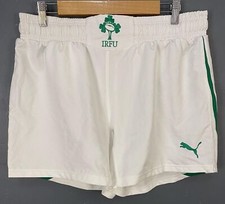 PUMA HOMBRE RUGBY UNION IRLANDA NACIONAL IRLANDÉS PANTALONES CORTOS BLANCOS TALLA XL