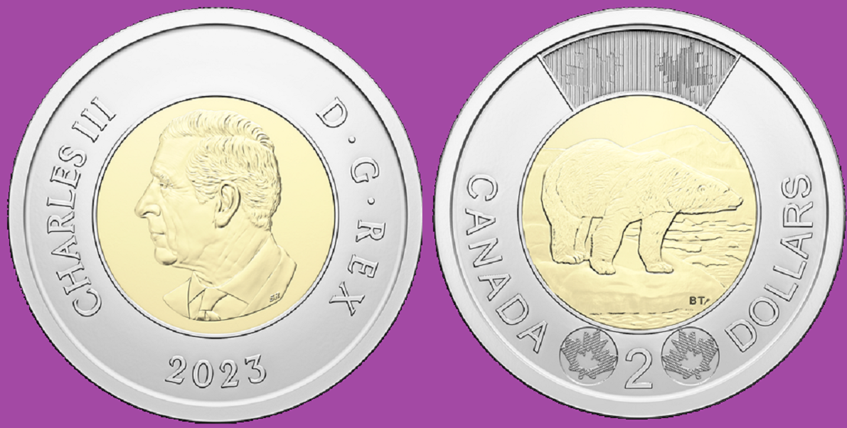 【2月】＊kina＊ 2023 Canada Two Dollar Toonie King Charles III Coin. Mint UNC. $2