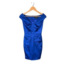 GUESS by MARCIANO Royal Blue V Neck Cap Sleeve Sheath Dress Size 4