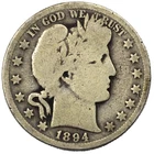 1894-O Liberty Barber Silver Half Dollar 50c New Orleans Very Good VG+ #2