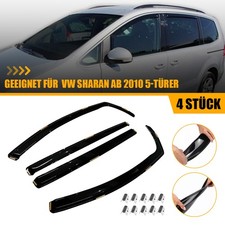 4-Tlg Windabweiser Regenabweiser Satz für VW Sharan ab 2010 5-Türer Schwarz DE
