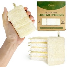 Natural Loofah Sponges for Dishes - Pack of 6 Plastic Loofah Kitchen Sponges ...
