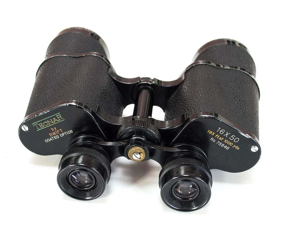 Vintage Japanese Tecnar Swift 16×50 Binoculars with Original Leather Case - Image 3 of 4