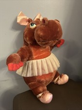Vintage Walt Disney World Fantasia Hyacinth Hippo Ballerina Plush RARE