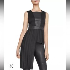 BCBG MAXAZRIA Mixed-Media Asymmetric Top