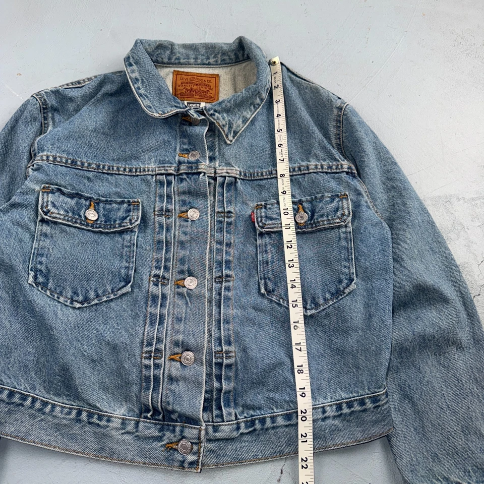 Levis 复古牛仔夹克类型 2 90 年代美国制造中号 507 XX 罕见卡车司机 1990 年代 — 第 4/4 张图片