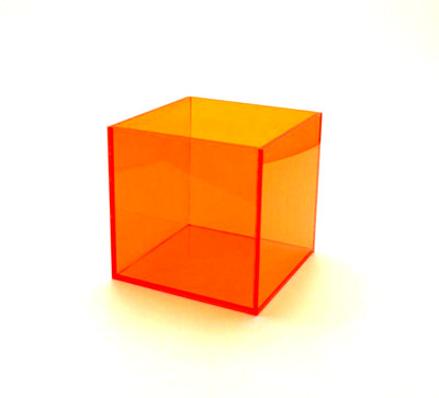 Bernstein Acryl Plexiglas  Würfel Kunststoff Display Ständer 5-seitig Box Laden Einzelhandel Sockel