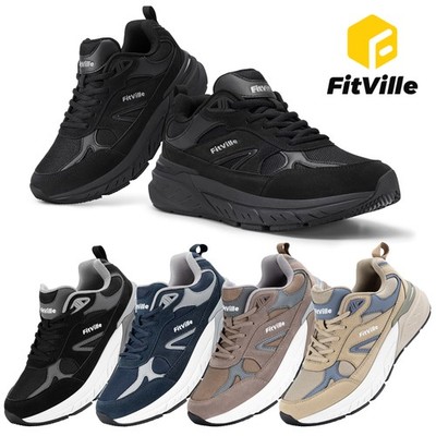 FitVille Men's Extra Wide Walking Shoes Breathable Gym Training Sneakers