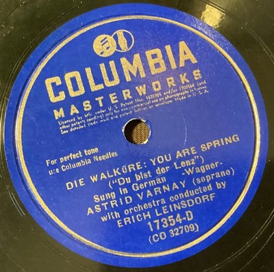 Astrid Varnay   78 rpm Columbia 17354-D: Walküre-Du bist der Lenz/Lohengrin