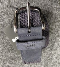 BOSS Sash Woven Belt in Dark Blue - defect