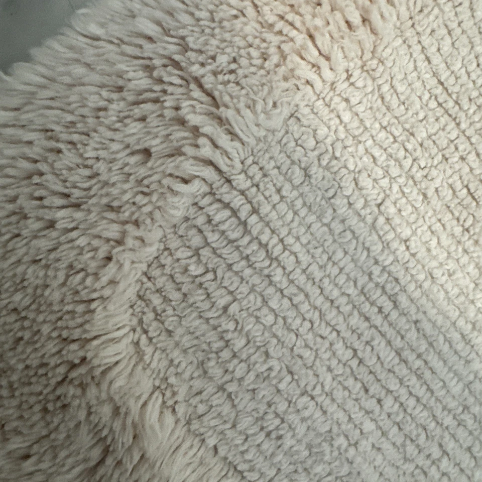 "Alfombra de baño floral rosa pastel chenilla retro baño en mal estado elegante 20X32"" de colección" Foto 4 de 4