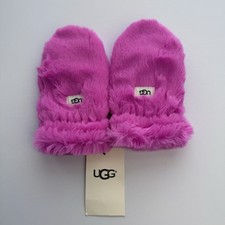 UGG Australia Toddler Girls Faux Fur Mittens, Pink Size 2-4 Years NWT NEW