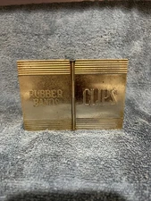 Desk Organizer Vintage Park Sherman Clips & Rubber Bands Storage Box Made In USA