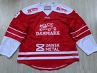 IIHF DANMARK Denmark Game Worn Ice Hockey Jersey Shirt CCM Size XXL #3 SETKOV