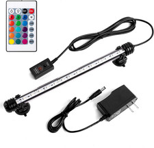 11" RGB LED Aquarium Light Submersible Fish Tank Light Remote Dimmable