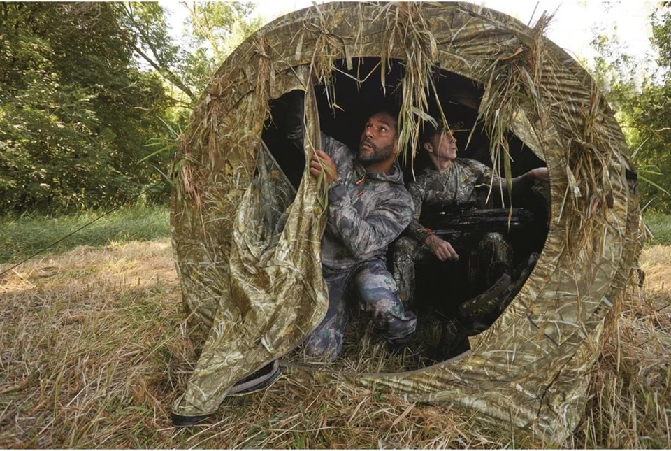 Paca de heno de acero con resorte persiana para tierra de caza 1-2 personas tienda equipo de caza Foto 4 de 4