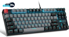 75% Mechanical Gaming Keyboard  Blue Switch  LED Backlit  87 Keys Compact