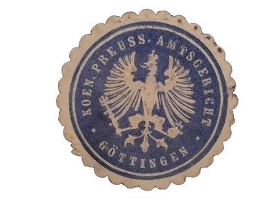 Seal Brand KOEN. PREUSS. GOTTINGEN DISTRICT COURT 4133