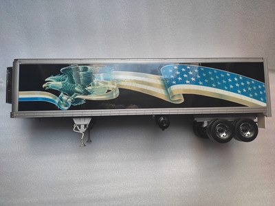 Franklin mint 1 : 32 Kühl-Auflieger  mit Adler u Flagge OVP Peterbilt/Kenworth