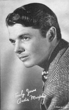 Audie Murphy 1940s Arcade Exhibit card