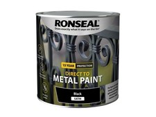 Ronseal 39213 Direct to Metal Paint Black Satin 2.5 litre