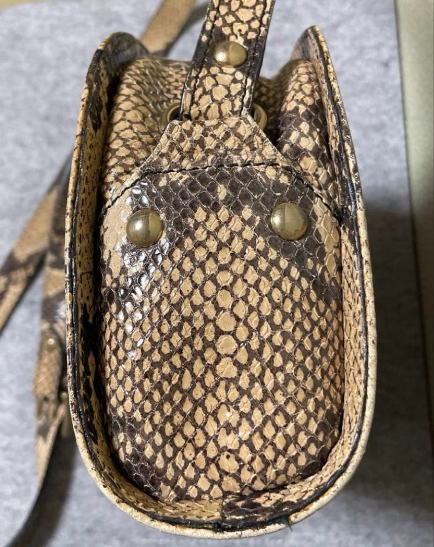 APC Half Moon Python Leather Shoulder Bag Beige, … - image 4