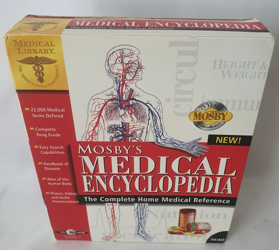 Mosby's Medical Encyclopedia PC CD-ROM for Windows Big Box NEW UNUSED resealed - Bild 2 von 4