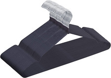 Metal Hangers 16.5" Coat Hangers - Extra Thick Wire Hangers with Non Slip Matt B