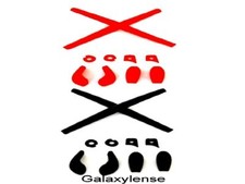 Galaxy Earsocks Nose Pads Rubber Kits For Oakley Juliet Sunglasses Black/Red
