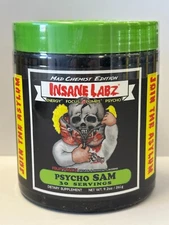 Psycho Sam Pre Workout Fruit Punch 30 servings Insane Labz