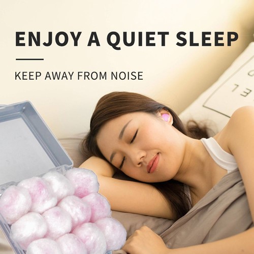 Wax Cotton Earplugs Sleeping Snoring Noise Reduction Swimming Ear Plugs