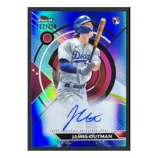 2023 Finest Autographs Blue Refractor #FA-JO James Outman /150 Rookie Auto