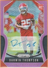 DARWIN THOMPSON 2019 PANINI PRIZM ROOKIE AUTOGRAPHS PRIZMS PINK RC AUTO