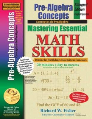 Pre-Algebra Concepts: Bilingual Edition, English-Spanish: Mastering Essen - GOOD