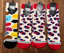 4x Stance Wade Collection Kids Size Large Y 3-5.5 Casual Crew Height Socks