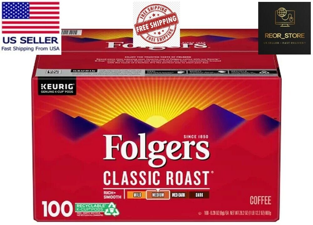 NEW Folgers Classic Roast Coffee FREE ct. K-Cups 2021new Free Shipping Cheap Bargain Gift shipping free SHIPPING 100