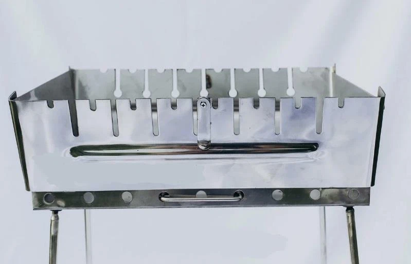 Mangal BBQ Kabab Shashlyk Portable Barbeque Grill 8 Skewer Stainless Steel 2mm
