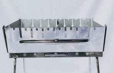 Mangal Barbacoa Kabab Shashlyk Parrilla Portátil 8 Pinchos Acero Inoxidable 2mm