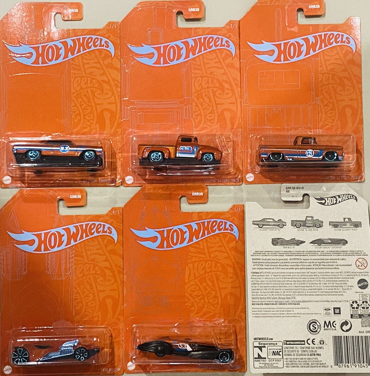 ホットウィール ★ ORANGE & BLUE ★ 53 アニバーサリー★11台 ホットウィール ☆ ORANGE & BLUE ☆ 53 アニバーサリー☆11台