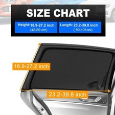 CUVZORA Sonnenschutz Heckscheibe Auto - 100x50cm UV-Schutz Mit Saugnäpfen