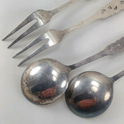 Brodrene Mylius Norway Tele Pattern 830 Silver Cocktail Fork